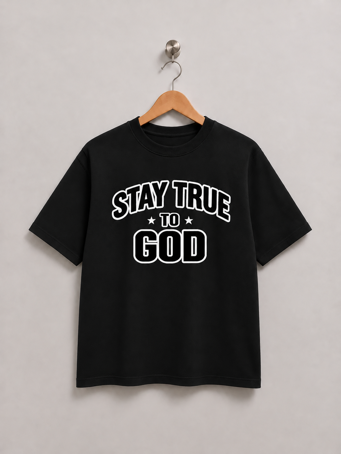 Stay True To God Tee- Black
