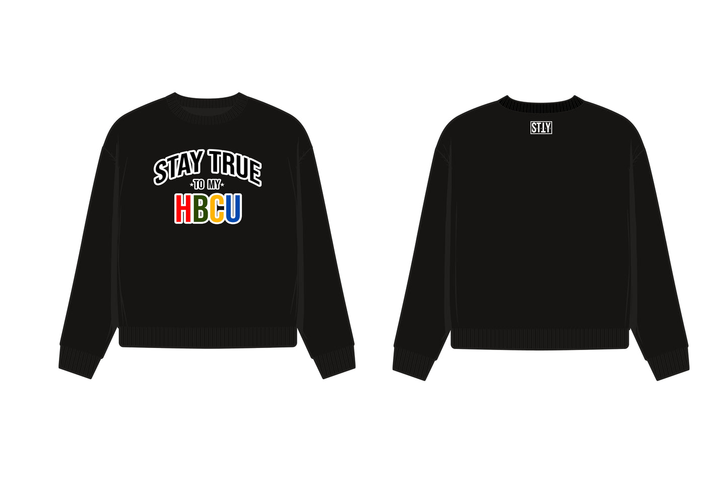 Stay True To My HBCU Crewneck- Black
