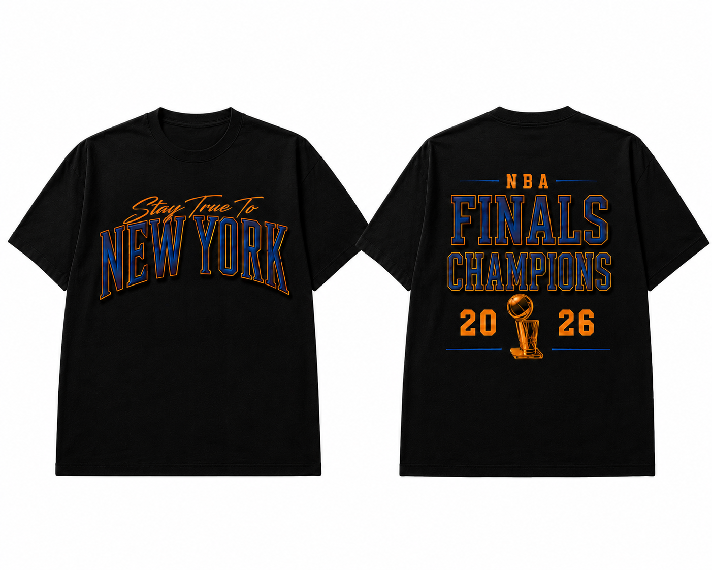 Stay True To New York (NBA Finals Championship 2026) T-Shirt- Black