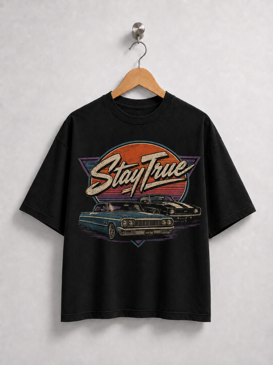 Stay True Cruising Tee- Black