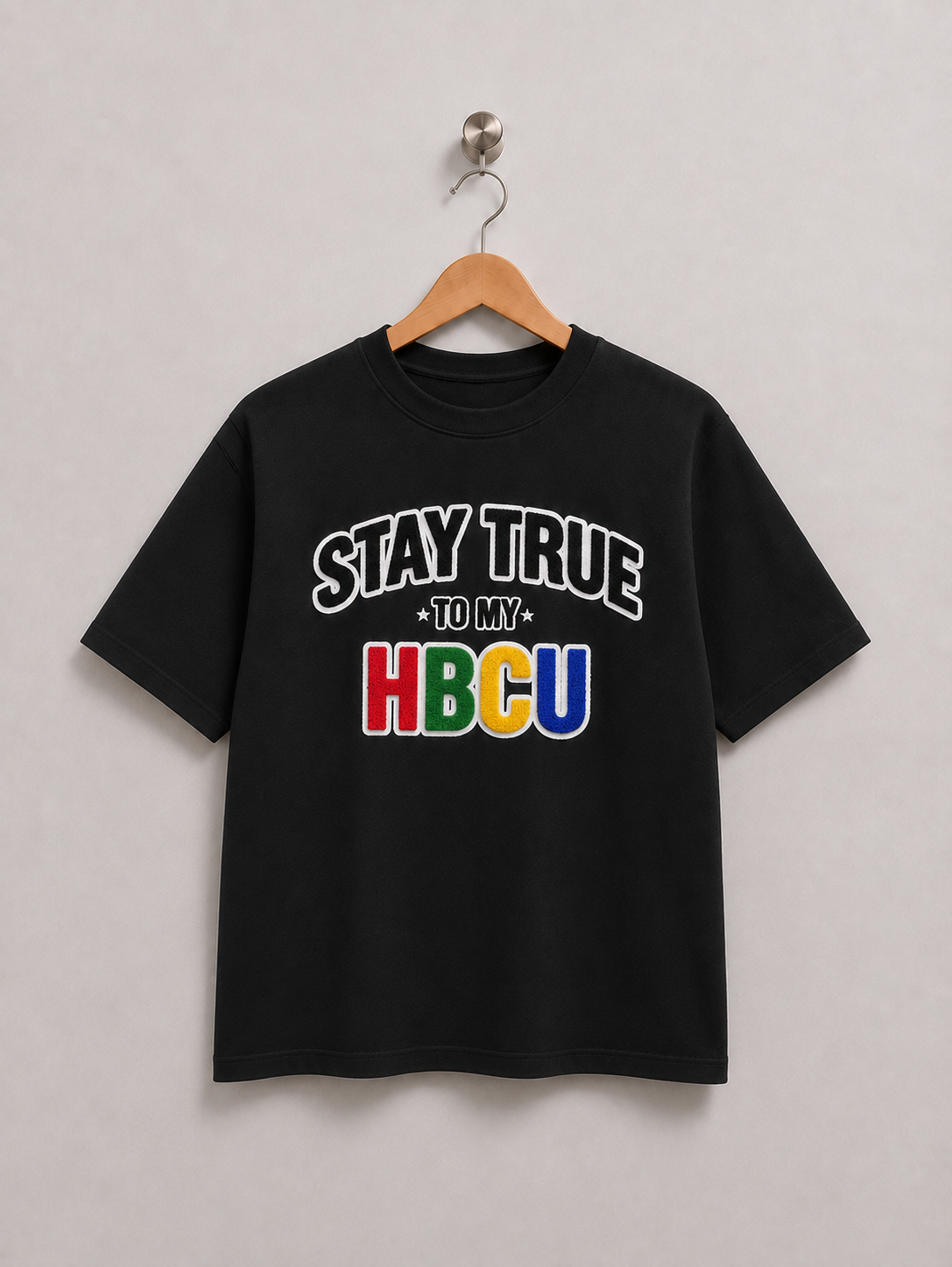 Stay True To My HBCU Tee- Black