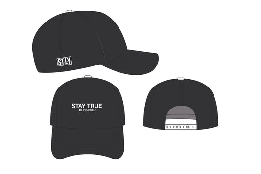 Stay True To Yourself Trucker Dad Hat- Black