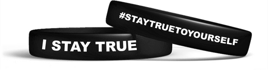 Stay True To Yourself Wristbands- Black